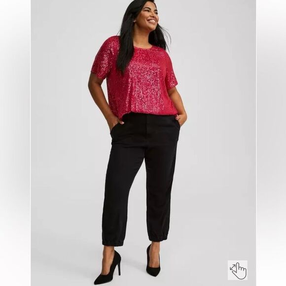 NWT Torrid Utility Stretch Twill Jogger in Deep Black Size 16 Regular - Picture 1 of 12